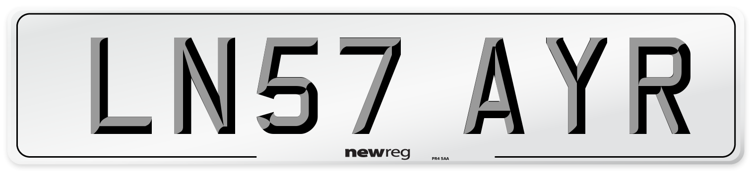 LN57 AYR Number Plate from New Reg